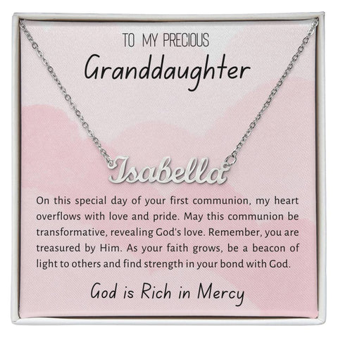 6 Personalized Name Necklace with Message Card