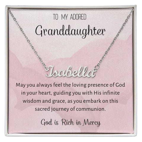 13 Personalized Name Necklace with Message Card