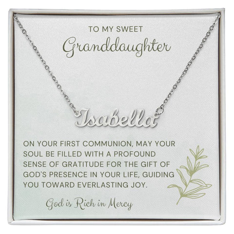 18 Personalized Name Necklace with Message Card