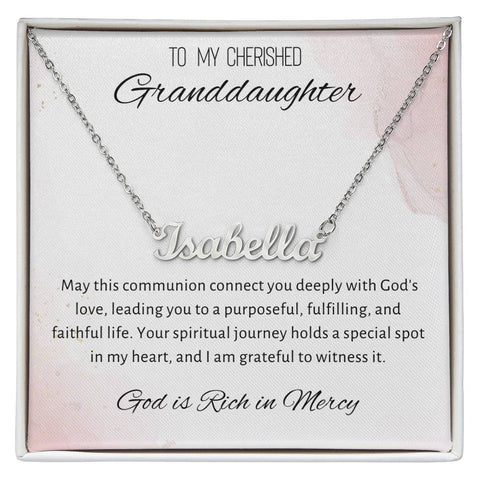 7 Personalized Name Necklace with Message Card
