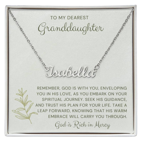 17 Personalized Name Necklace with Message Card