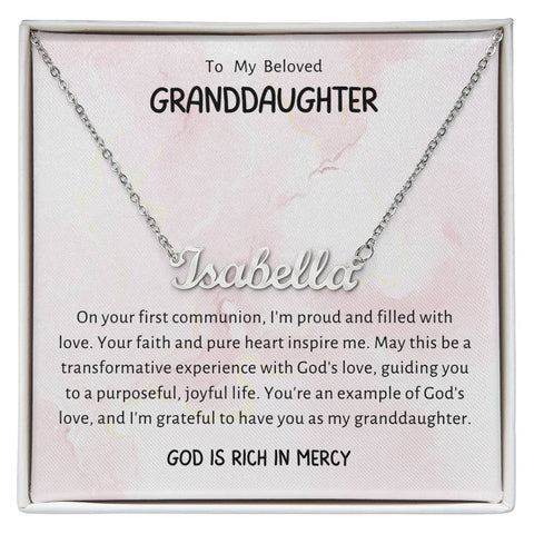 1 Personalized Name Necklace with Message Card