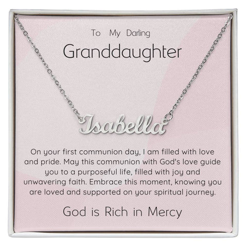 10 Personalized Name Necklace with Message Card