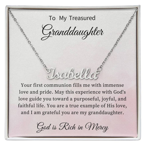 12 Personalized Name Necklace with Message Card