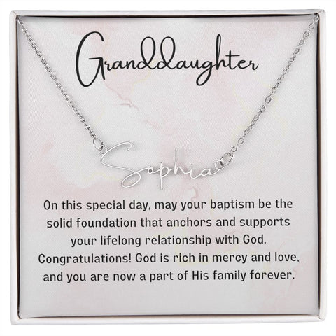 Baptism Gift Girl Present From Grandparents | Granddaughter Christening Gift | Name Personalized Gift Present for Granddaughter