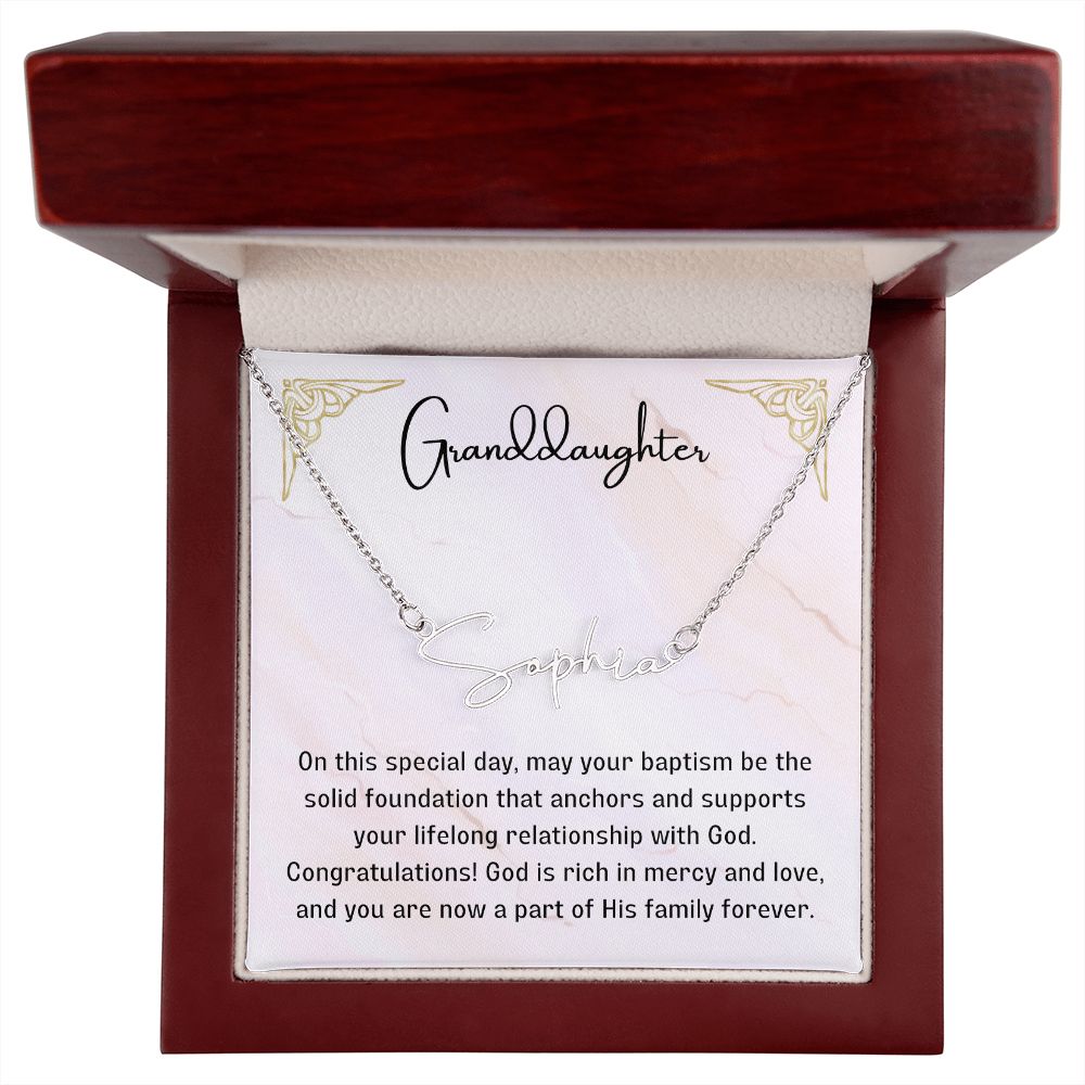 Baptism Gift Girl Present From Grandparents | Granddaughter Christening Gift | Name Personalized Gift Present for Granddaughter