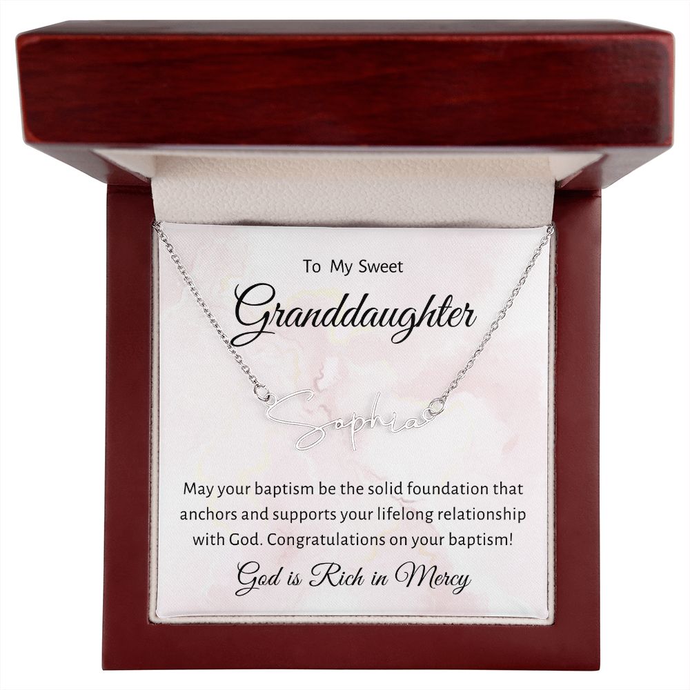 Baptism Gift Girl Present From Grandparents | Granddaughter Christening Gift | Name Personalized Gift Present for Granddaughter