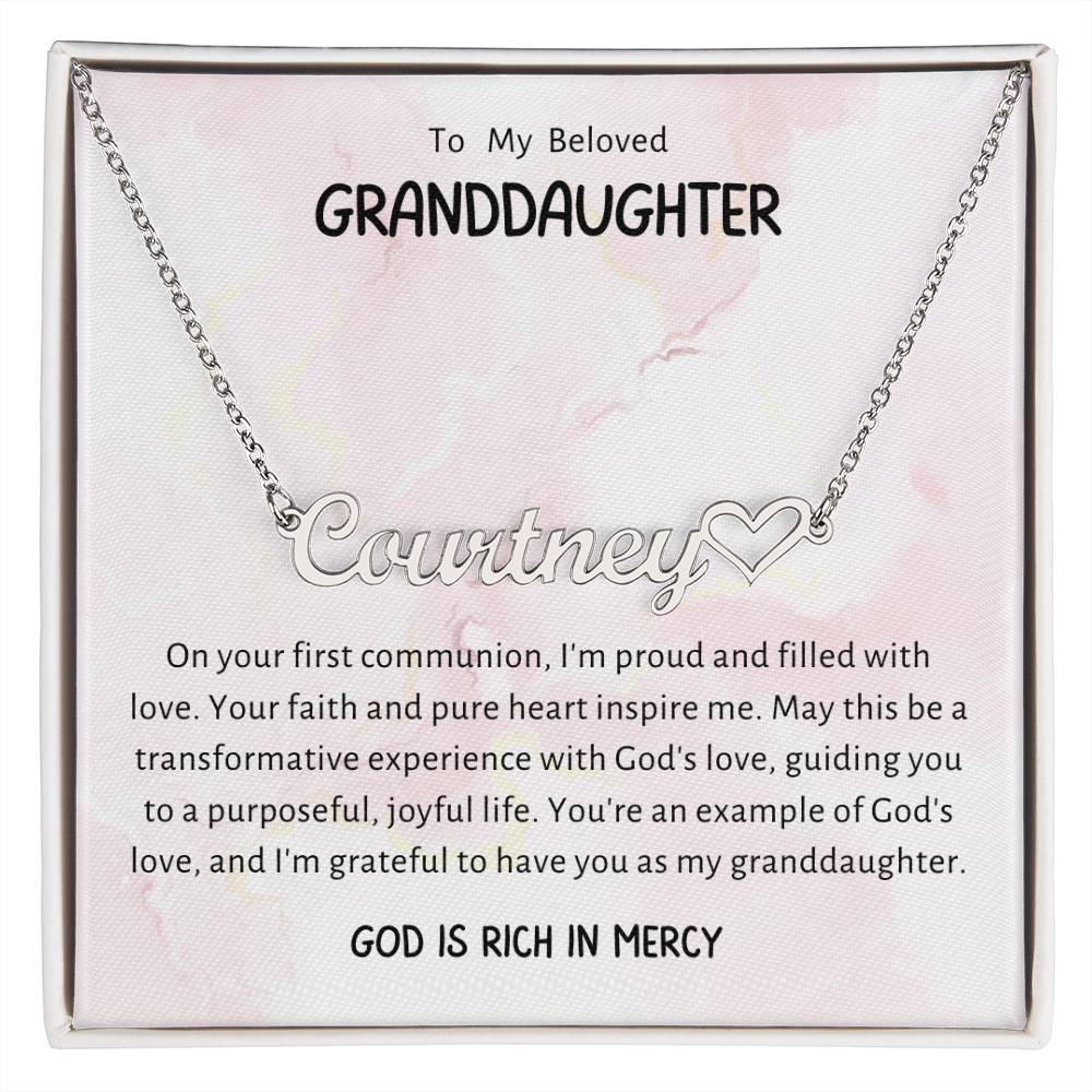 1 Heart Name Necklace