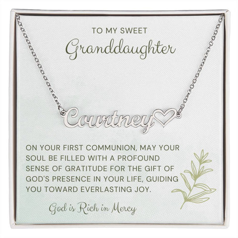 18 Heart Name Necklace