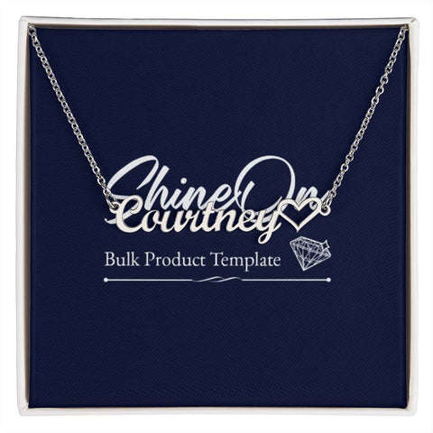 Personalised stainless steel name necklace in gift box