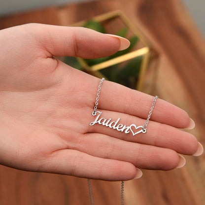 16 Heart Name Necklace