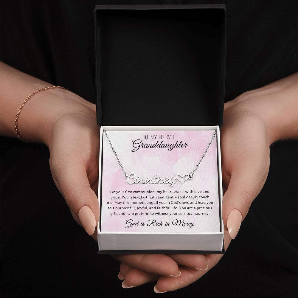 3 Heart Name Necklace