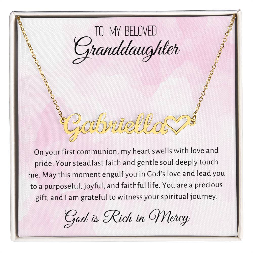 3 Heart Name Necklace