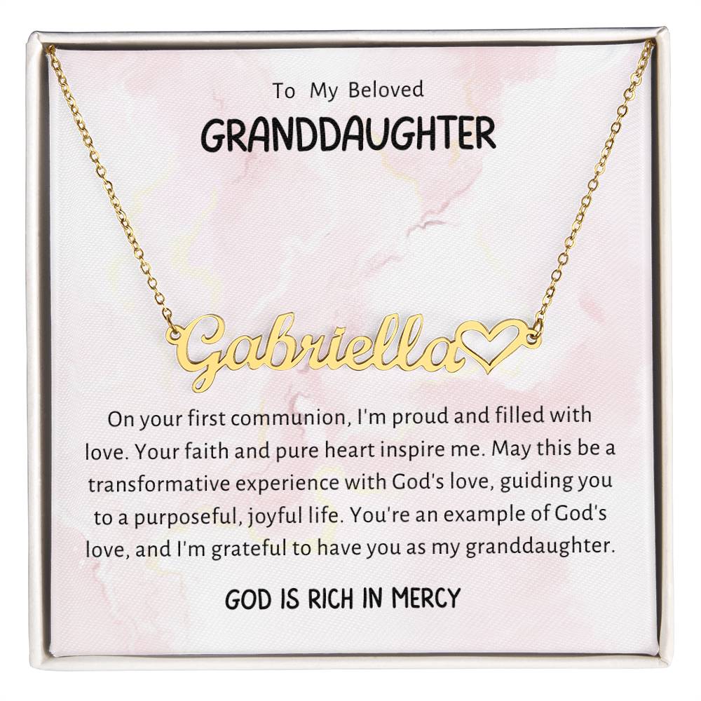1 Heart Name Necklace