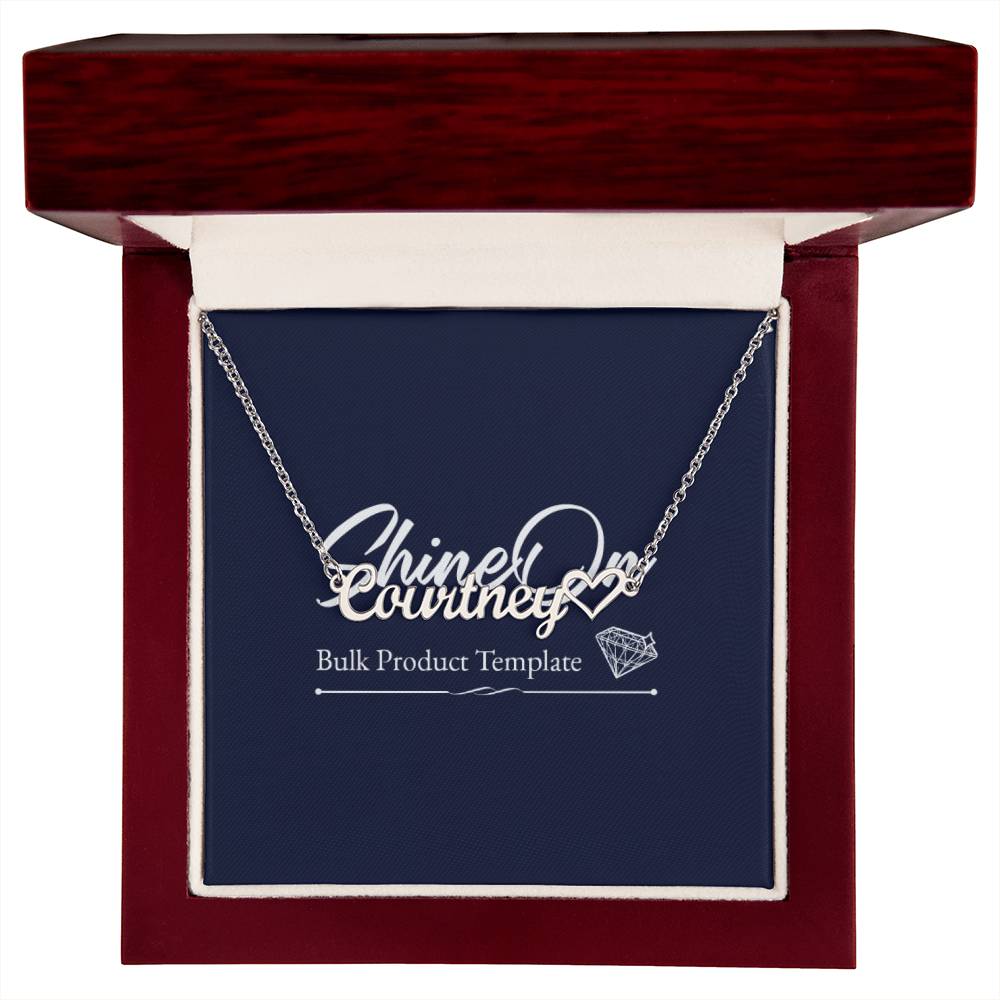 Personalised stainless steel name necklace in gift box