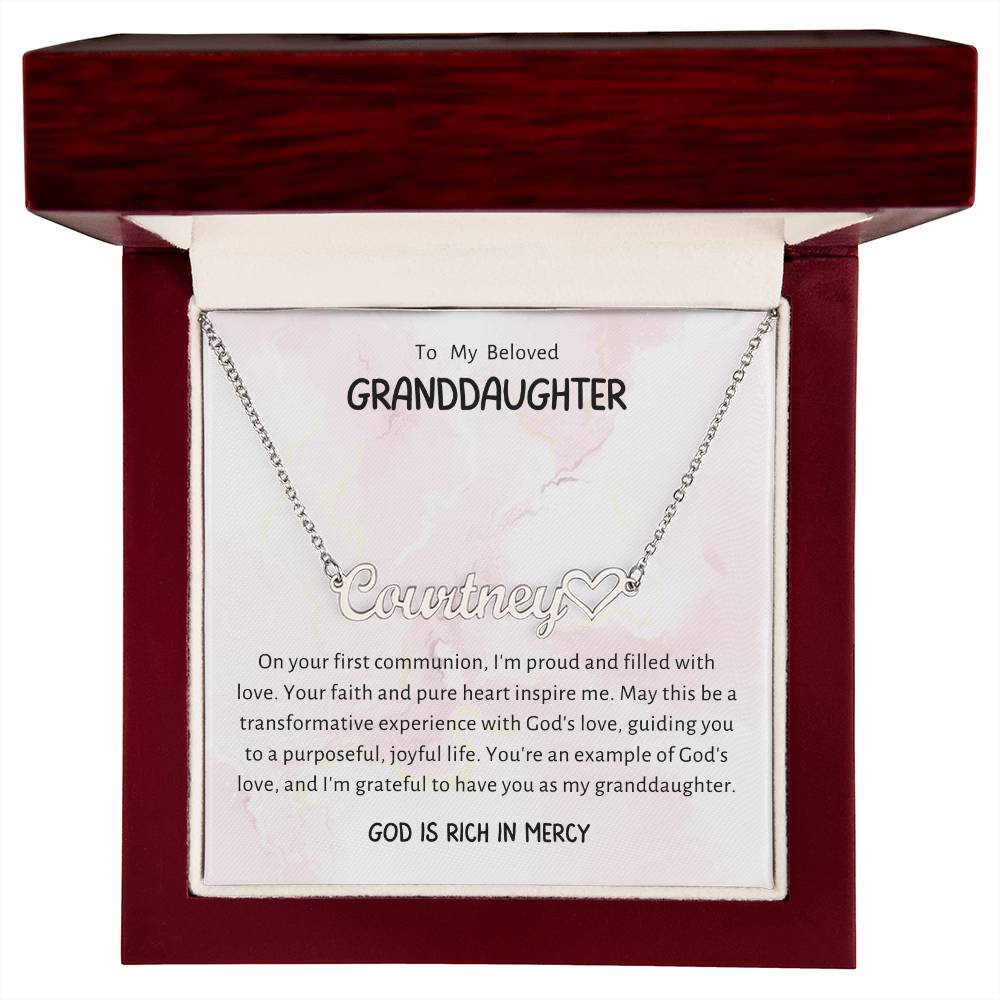 1 Heart Name Necklace