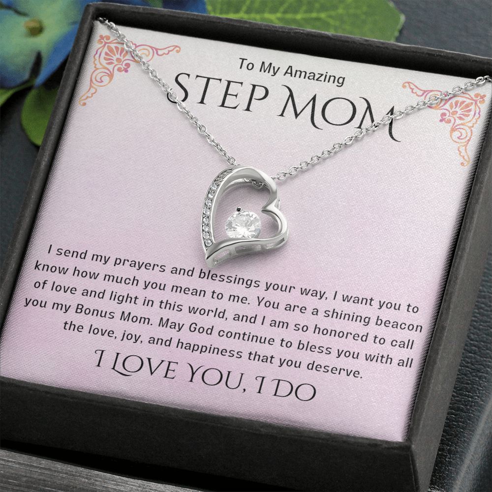 Stepmother Necklace | Present Meaningful Jewelry from Step Daughter to Unbiological Mom, Second Mother, Adopted Mom, Gifts to Get My Mom
