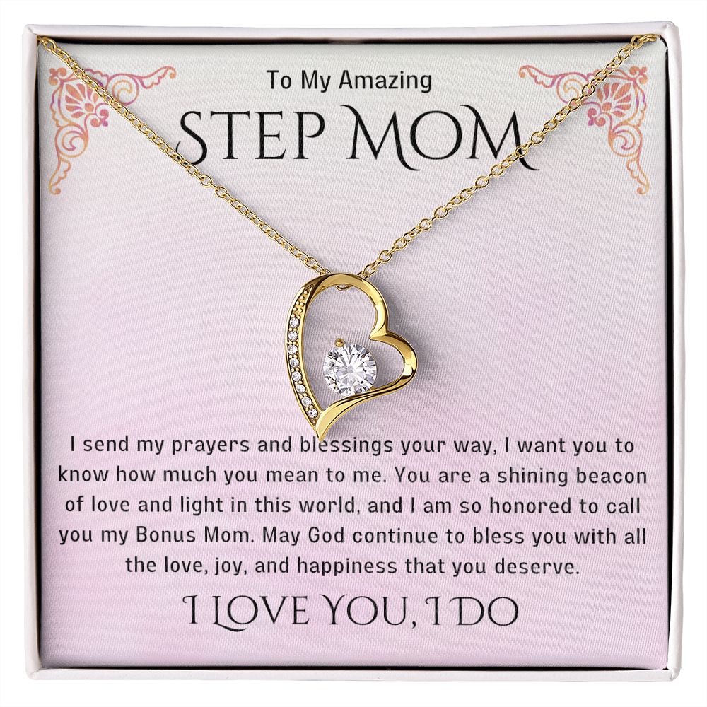 Stepmother Necklace | Present Meaningful Jewelry from Step Daughter to Unbiological Mom, Second Mother, Adopted Mom, Gifts to Get My Mom