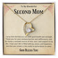 Second Mom Necklace | From Step Daughter to Chosen Mom & Adopted Mom, Jewelry Present Meaningful to Stepmother Necklace and Unbiological Mom