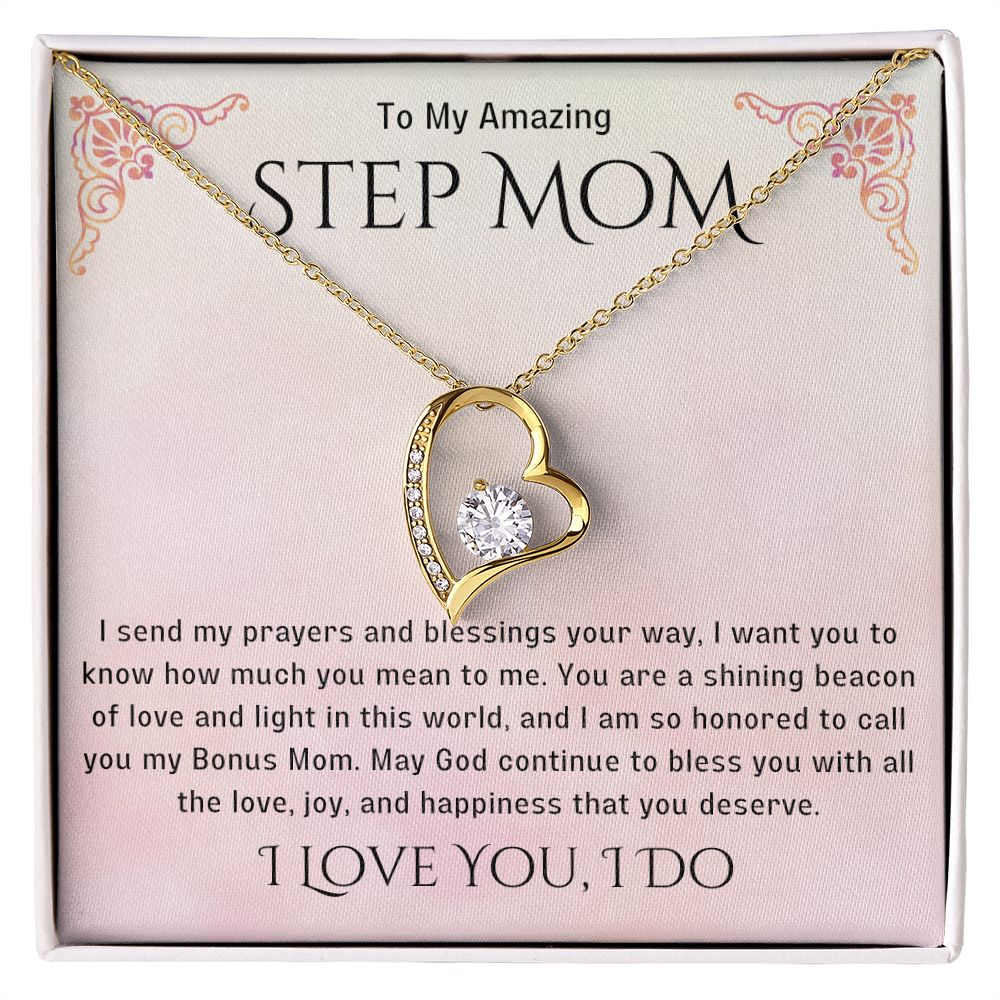 Stepmother Necklace | Present Meaningful Jewelry from Step Daughter to Unbiological Mom, Second Mother, Adopted Mom, Gifts to Get My Mom