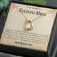 Second Mom Necklace | From Step Daughter to Chosen Mom & Adopted Mom, Jewelry Present Meaningful to Stepmother Necklace and Unbiological Mom