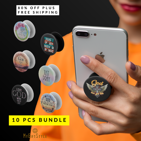 10 PCs -CHRISTIAN PHONE GRIP (Special Value Pack Bundle)