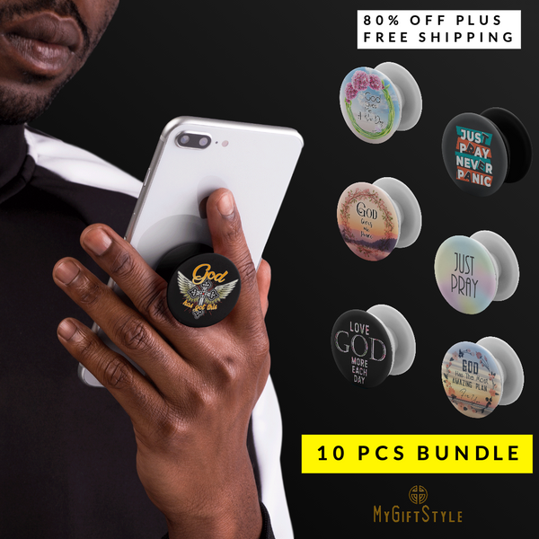 10 PCs -CHRISTIAN PHONE GRIP (Special Value Pack Bundle)