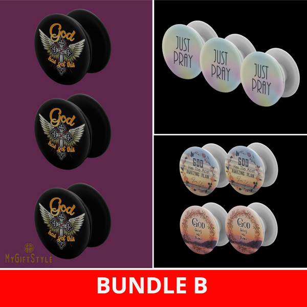 10 PCs - CHRISTIAN POP-UP GRIP (Best Deal Bundles - 10 PCs included)
