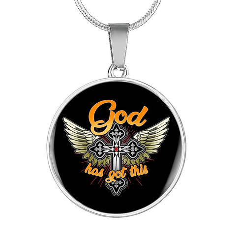 One Time Special Offer - GOD HAS GOT THIS (Round Pendant Necklace)