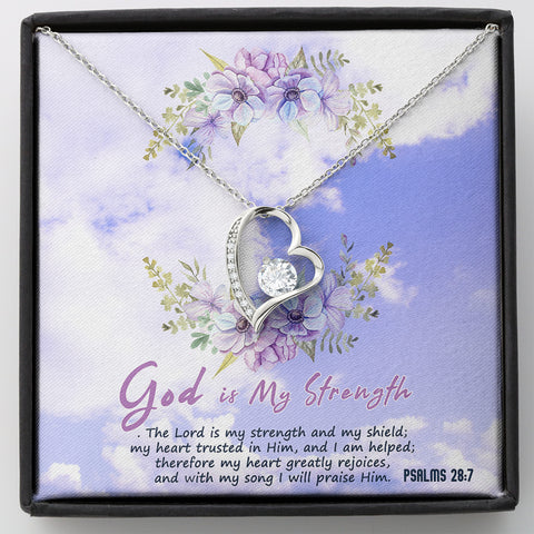 [GOD IS MY STRENGTH] Forever Love Necklace In the Sky