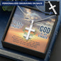 To My Daughter : [GOD IS MY STRENGTH] - Personalized Engraving Cross Necklace