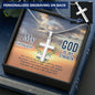 To My Granddaughter : [GOD IS MY STRENGTH] - Personalized Engraving Cross Necklace