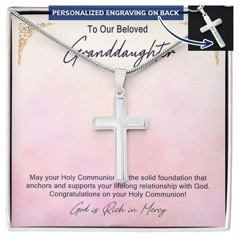 Granddaughter First Communion Gift | Christening Gift Present for Granddaughter | Baptism Gift Girl Present From Grandparents