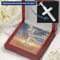 To My Mum : [GOD IS MY STRENGTH] - Personalized Engraving Cross Necklace
