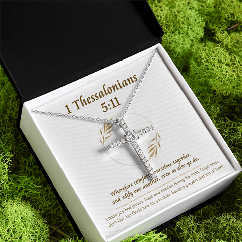 1 The 5_11 (White) CZ Cross Necklace (Template)
