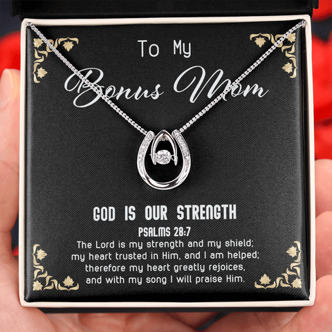 God Is My Strength - Bonus Mom Lucky Necklace