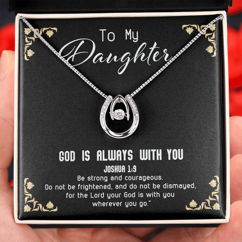 God Is always with you - Daughter Lucky Necklace