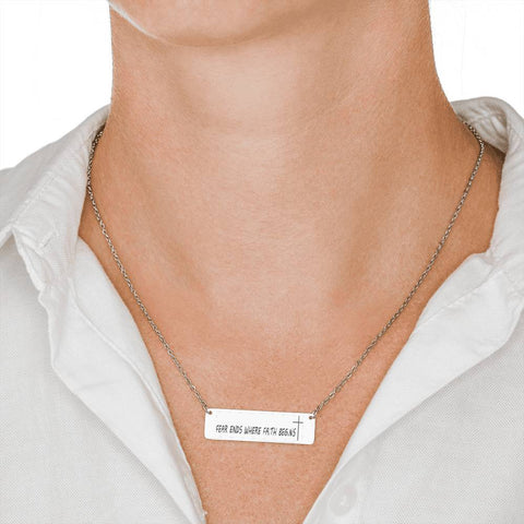 "Fear Ends" Stainless Steel Necklace [Free Shipping]