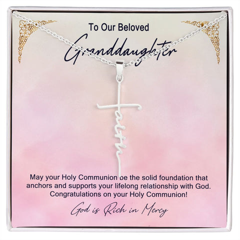 Granddaughter First Communion Gift | Christening Gift Present for Granddaughter | Baptism Gift Girl Present From Grandparents