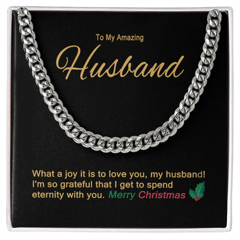 Husband - Right Leave Cuban Link Chain - Template
