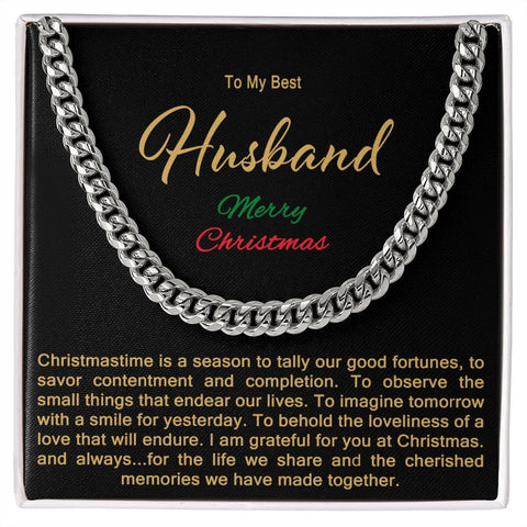 Husband - No Snow Amazing Cuban Link Chain - Template