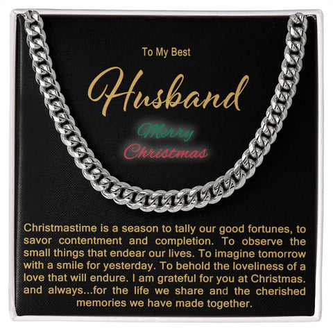 Husband - Snow Cuban Link Chain - Template