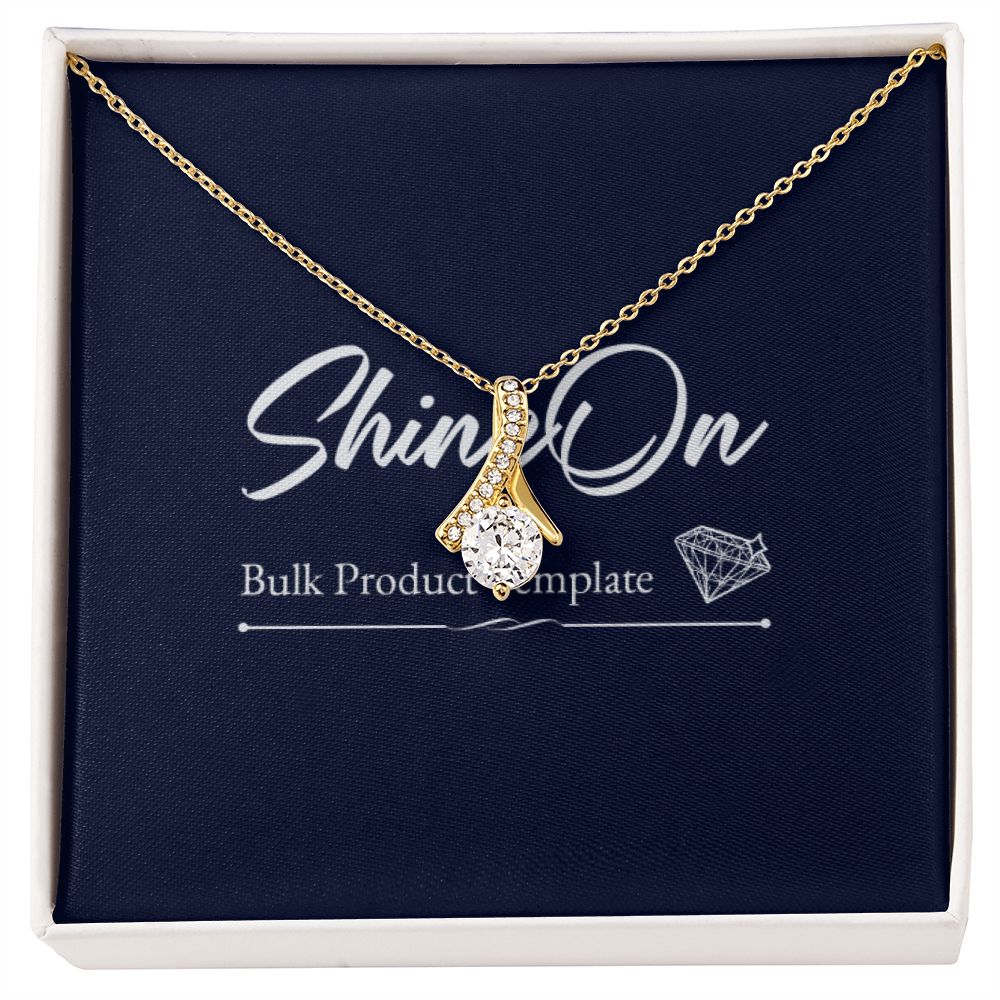 Cubic Zirconia Gold Necklace in Luxury Box
