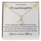 1st Communion Gifts for Granddaughter, Christening, Baptism, Confirmation, Necklace & Meaningful Message in Gift Box from Grandmother