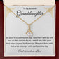 1st Communion Gifts for Granddaughter, Christening, Baptism, Confirmation, Necklace & Meaningful Message in Gift Box from Grandmother