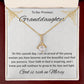 1st Communion Gifts for Granddaughter, Christening, Baptism, Confirmation, Necklace & Meaningful Message in Gift Box from Grandmother