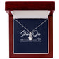 Cubic Zirconia 14K White Gold Necklace in Wooden Box