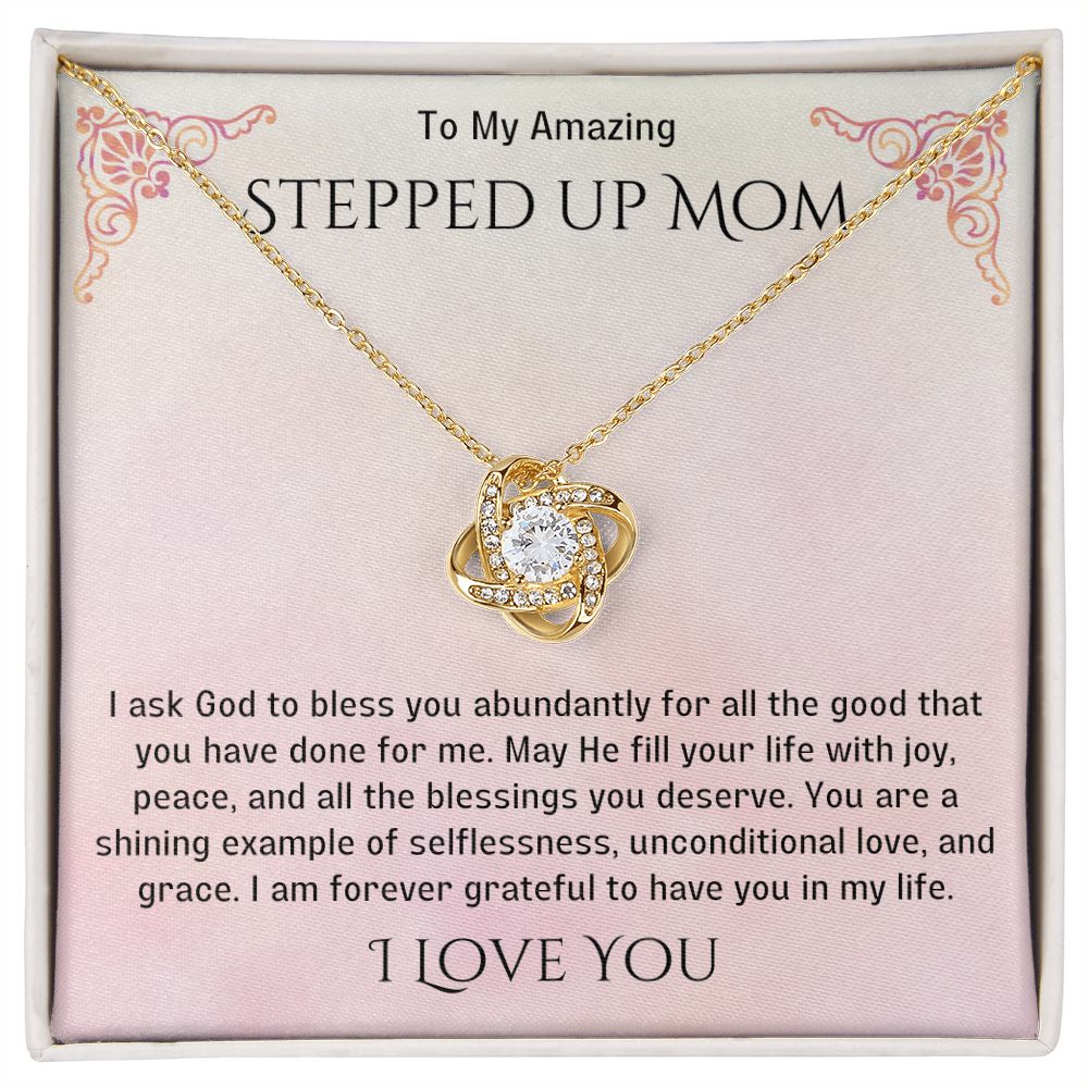 Stepped Up Mom Knot Necklace 18