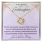Goddaughter 1st Communion Gifts , Christening, Baptism, Confirmation, Necklace & Meaningful Message in Gift Box from Godmother