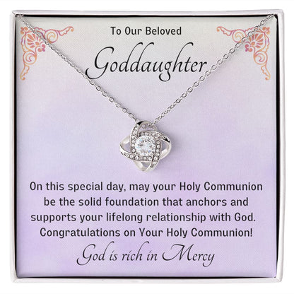 Goddaughter 1st Communion Gifts , Christening, Baptism, Confirmation, Necklace & Meaningful Message in Gift Box from Godmother